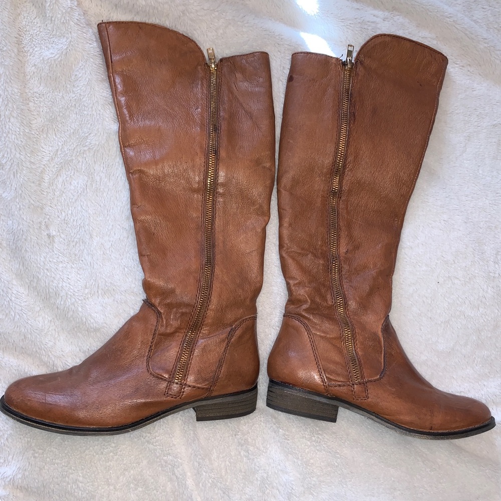 Leather Knee High Boots